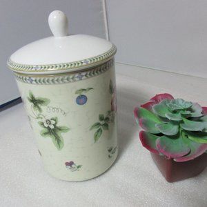 Wedgwood China Floral Design Fleur Canister Jar